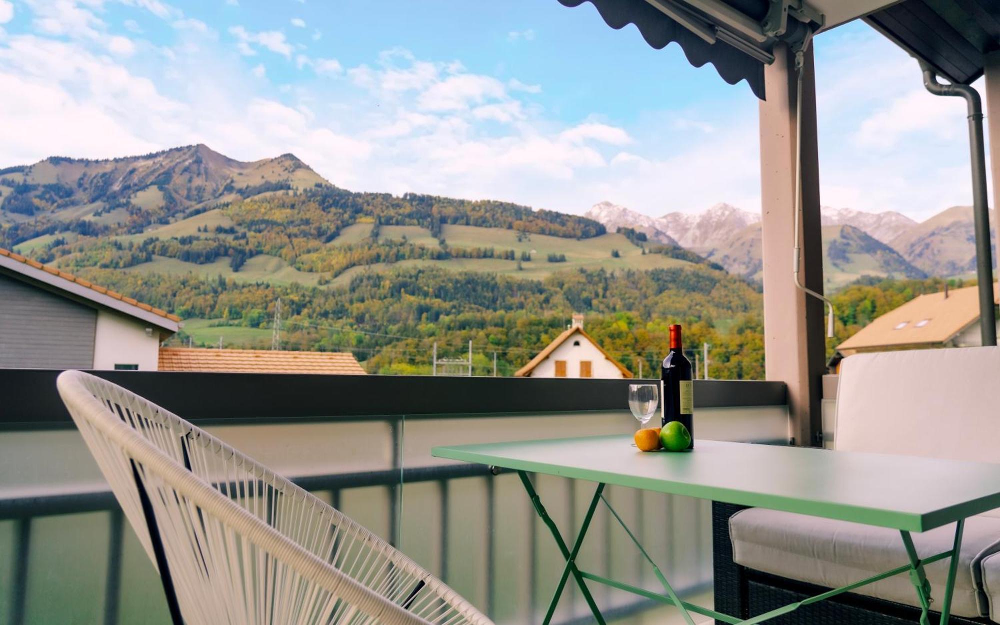 Gruyere Alpes Appartement 3 Chambres Bbq Parking Neirivue 외부 사진